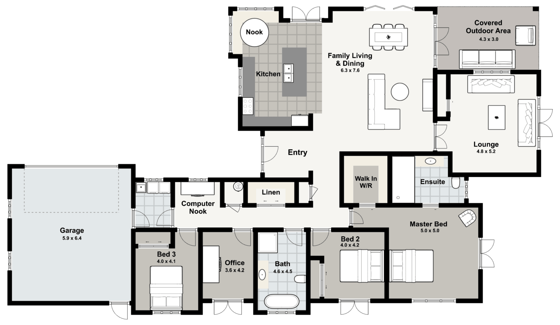 Sample floor plan for a listing